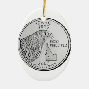Idaho-State-Münze Keramikornament
