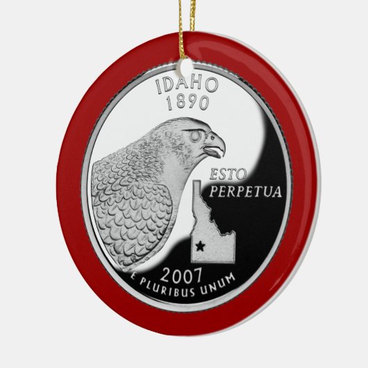Idaho State Quarter Keramik Ornament (Links)