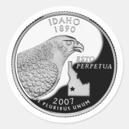 Idaho State Quarter Runder Aufkleber