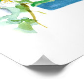 Idaho State Shape Mountain Bluebird Syringa  Poster (Ecke)