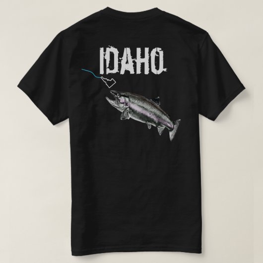 IDAHO STEELHEAD - HIER FISCHFISCHE - STREKENDE IDA T-Shirt (Design Rückseite)