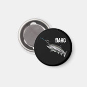 IDAHO STEELHEAD - HIER FISCHFISCHE - STREKT MAGNET (Vorderseite/Rückseite)