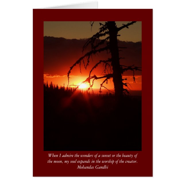 Idaho Sunset Blank Card (Vorne)