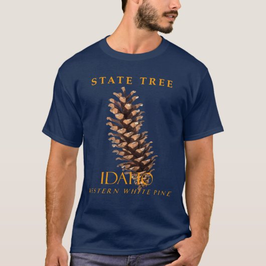 Idaho Territory Tree Der Western Weißer Pine T-Shirt (Vorderseite)