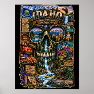 Idaho-Totenkopf-Kunstprint State of Mind Poster