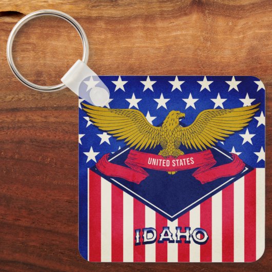 Idaho USA Flag Schlüsselanhänger (Vorderseite)