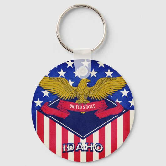 Idaho USA Flag Schlüsselanhänger (Vorderseite)