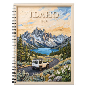 Idaho USA Roadtrip Vintage 3D Texturlandschaft Notizblock