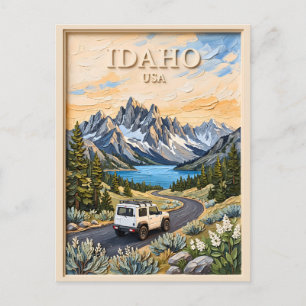 Idaho USA Roadtrip Vintage 3D Texturlandschaft Postkarte
