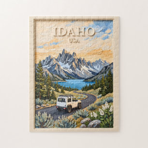Idaho USA Roadtrip Vintage 3D Texturlandschaft Puzzle