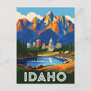 Idaho USA Sawtooth Berge Outdoor-Reise 🏔️ Postkarte