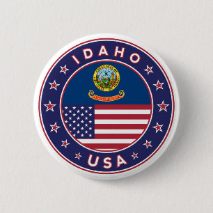 Idaho, USA Staaten, Idaho T - Shirt Button