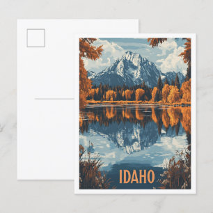 Idaho USA Vintage-Illustration Reise Postkarte