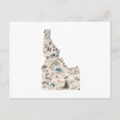 Idaho Vintag Picture Map Staat Chart Postkarte (Vorderseite)