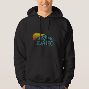 Idaho Vintage Berge Sonnenuntergang Wandern Natur Hoodie