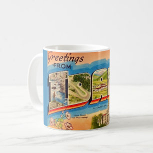 Idaho Vintage Postkarte Kaffeetasse