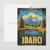Idaho Vintage Reiseplakat Postkarte (Vorne/Hinten)