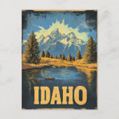 Idaho Vintage Reiseplakat Postkarte (Vorderseite)