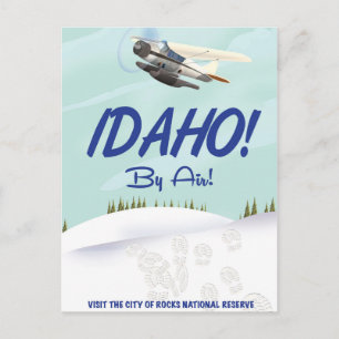 Idaho! Vintage Reisplakat-Cartoon Postkarte