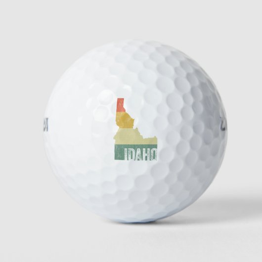 Idaho Vintage Retro-Farbtabelle Golfball (Vorderseite)