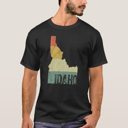Idaho Vintage Retro-Farbtabelle T-Shirt (Vorderseite)