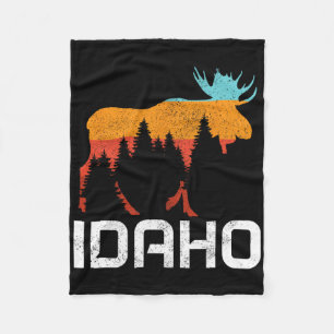 Idaho Vintage Retro Pride Souvenir Elch Natur Hi Fleecedecke