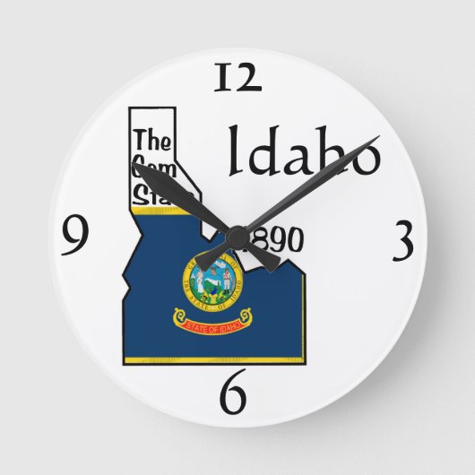 Idaho Wall Clock Runde Wanduhr (Vorderseite)