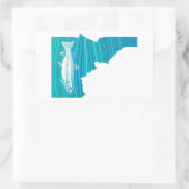 Idaho Wave Fishing Rechteckiger Aufkleber (Tasche)