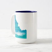 Idaho Wave Fishing Zweifarbige Tasse (Vorderseite Links)