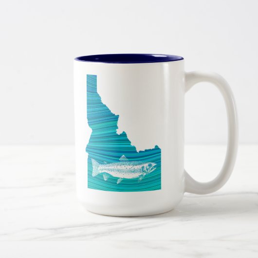Idaho Wave Fishing Zweifarbige Tasse (Rechts)