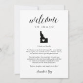 Idaho Wedding Welcome Letter & Itinerary (Vorderseite)