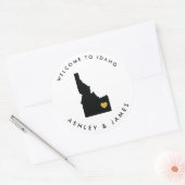 Idaho Wedding Welcome Sticker Tag, Gold & Black (Umschlag)