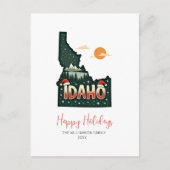 Idaho Weihnachten Staat Karte Happy Holidays (Vorderseite)