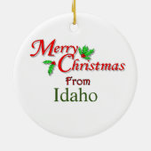 Idaho-Weihnachtsbaum-Verzierung Keramikornament (Hinten)