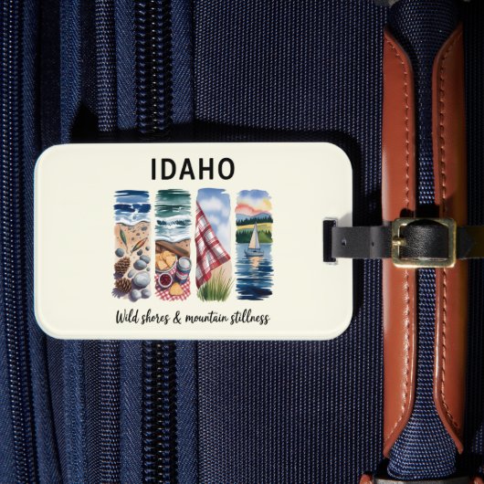Idaho - Wilde Küsten & Bergstille Gepäckanhänger (Vorderseite Insitu 4)