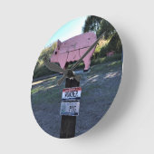 Idaho Wonder Pig, Funny Runde Wanduhr (Winkel)