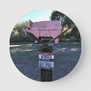 Idaho Wonder Pig, Funny Runde Wanduhr