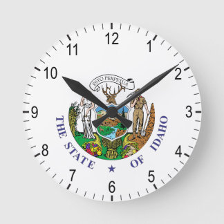 Idaho-Zeichen Runde Wanduhr