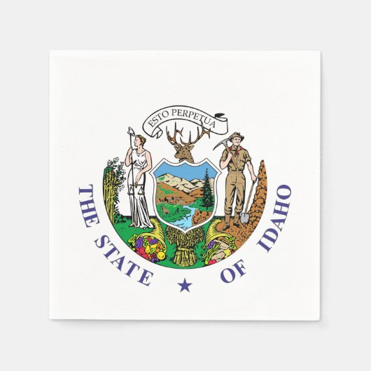 Idaho-Zeichen Serviette (Vorderseite)