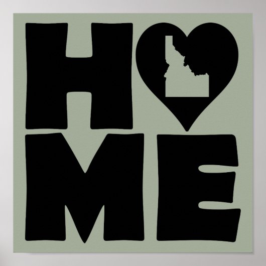 Idaho Zuhause Heart Staat Plakatzeichen Poster (Vorne)