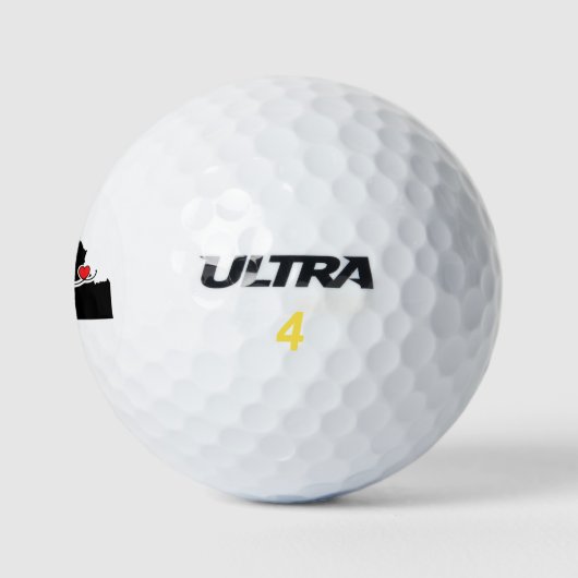 Idaho Zuhause ist das Herz Golfball (Logo)
