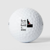 Idaho Zuhause ist das Herz Golfball (Vorderseite)