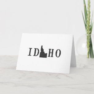 IdahonamensStaats-geformter Buchstabe-großer Gruß Karte