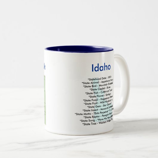Idahosymbole u. -karte zweifarbige tasse (VorderseiteRechts)