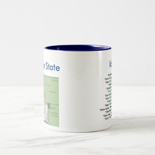 Idahosymbole u. -karte zweifarbige tasse (Mittel)