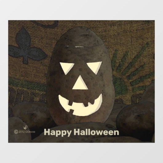 Idahp Potato Tato'lantern Fensteraufkleber (Blatt)