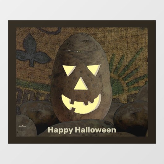 Idahp Potato Tato'lantern Fensterklammer Fensteraufkleber (Blatt)