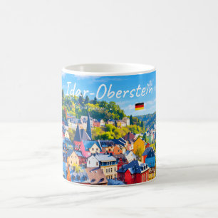 Idar-Oberstein, Deutschland - Bunte Stadt Kaffeetasse