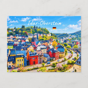 Idar-Oberstein, Deutschland - Bunte Stadt Postkarte