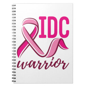 IDC Warrior Breast Cancer Awareness Notizblock